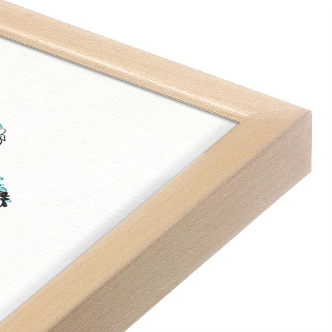 [Color:Raw Maple], Picture of art in a Raw Maple frame at an angle