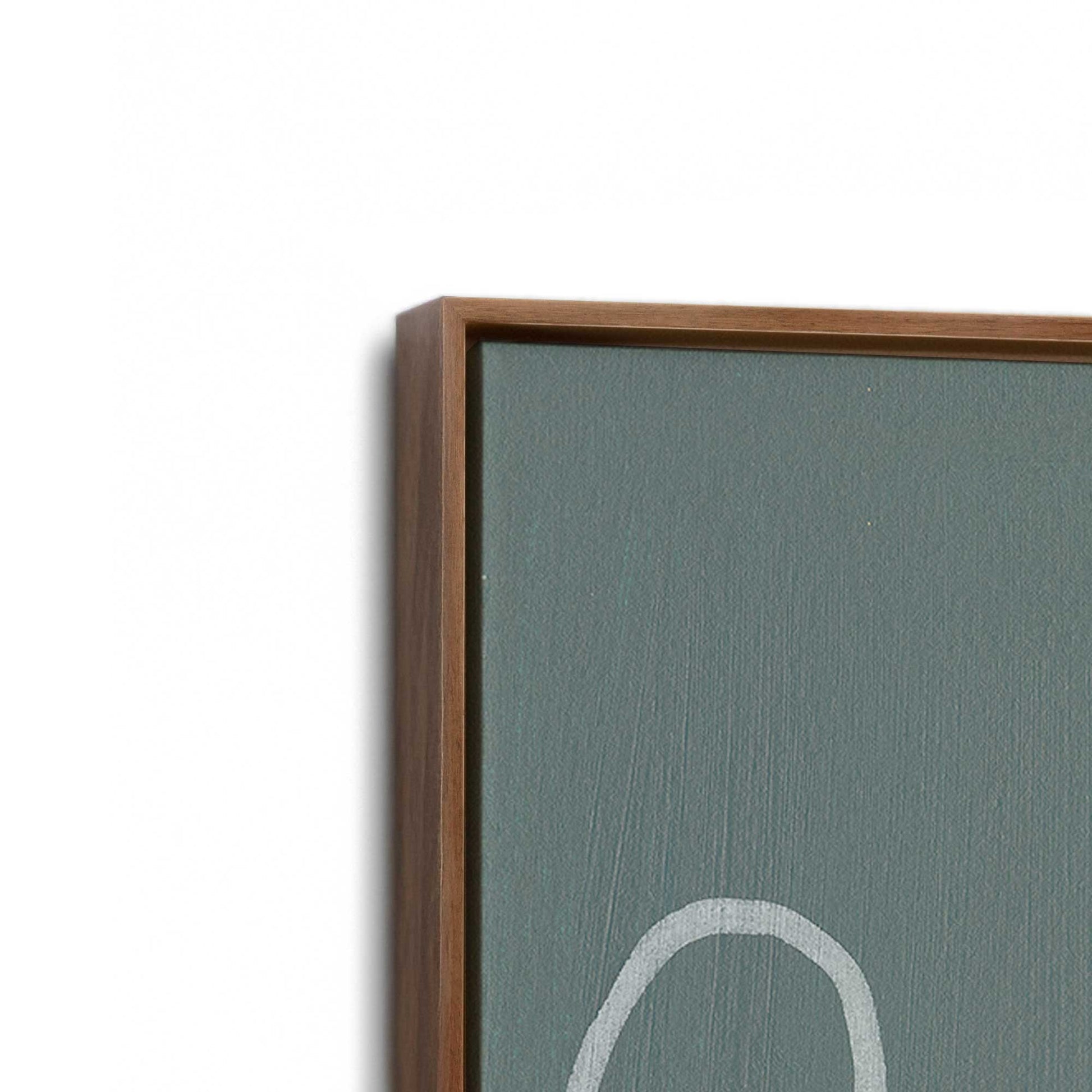 [Color:Walnut], Picture of art in a Walnut frame at an angle