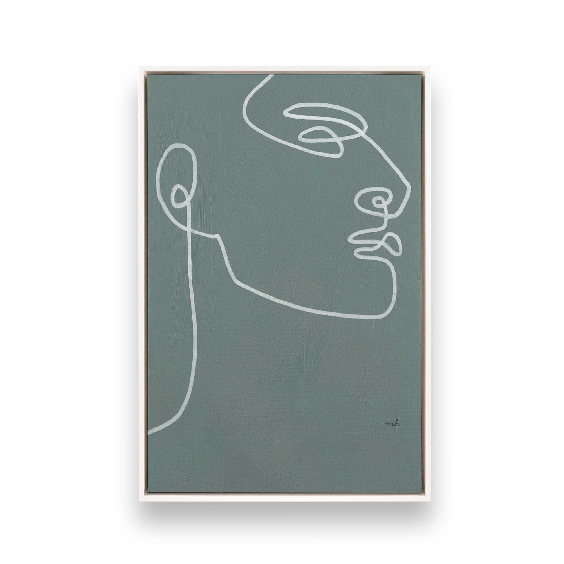 [Color:Opaque White], Picture of art in a White frame