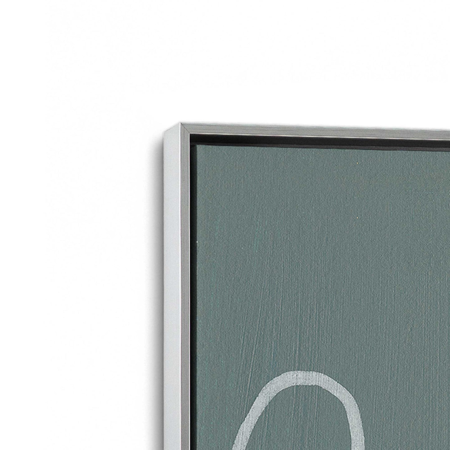 [Color:Polished Chrome], Picture of art in a Polished Chrome frame at an angle