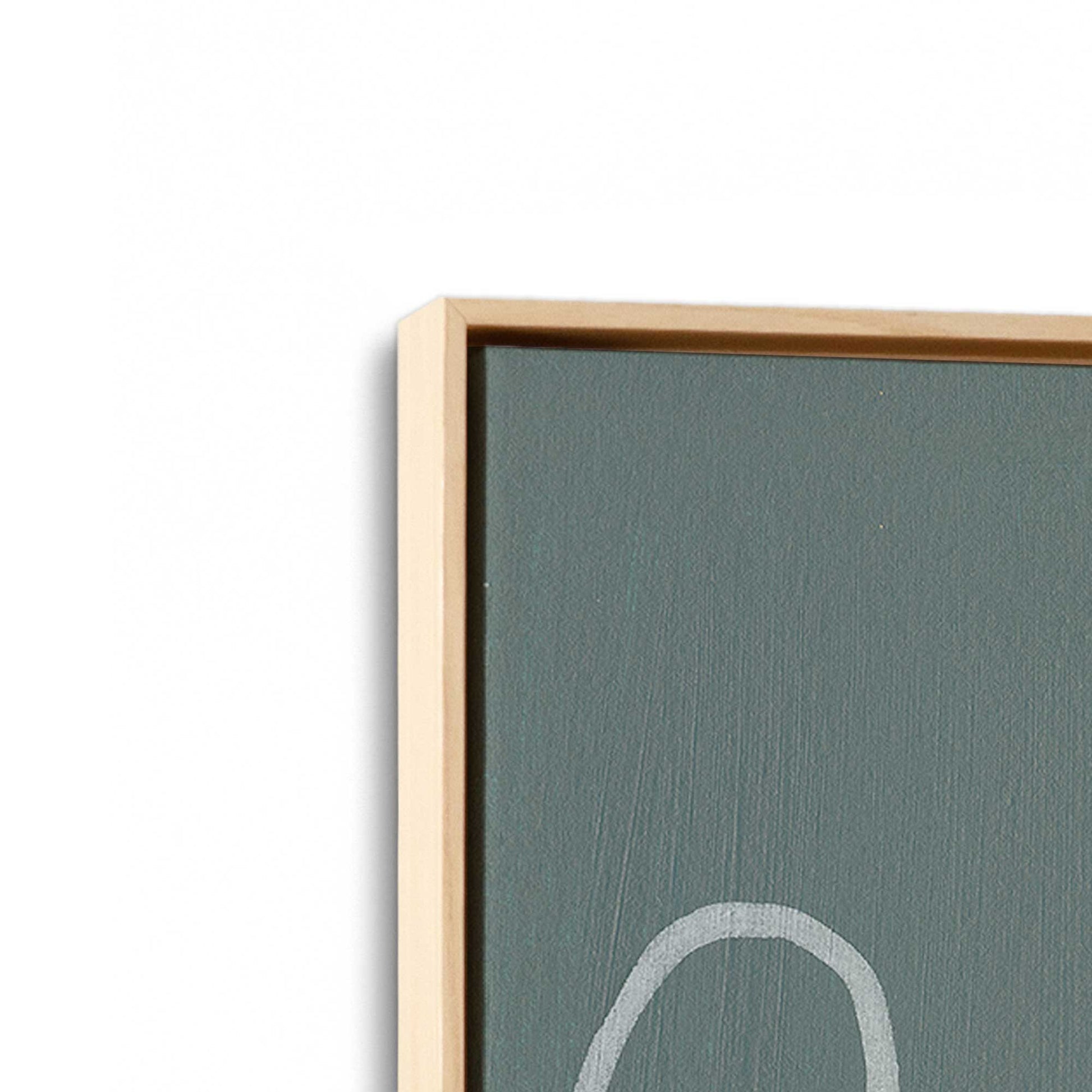 [Color:American Maple], Picture of art in a American Maple frame at an angle