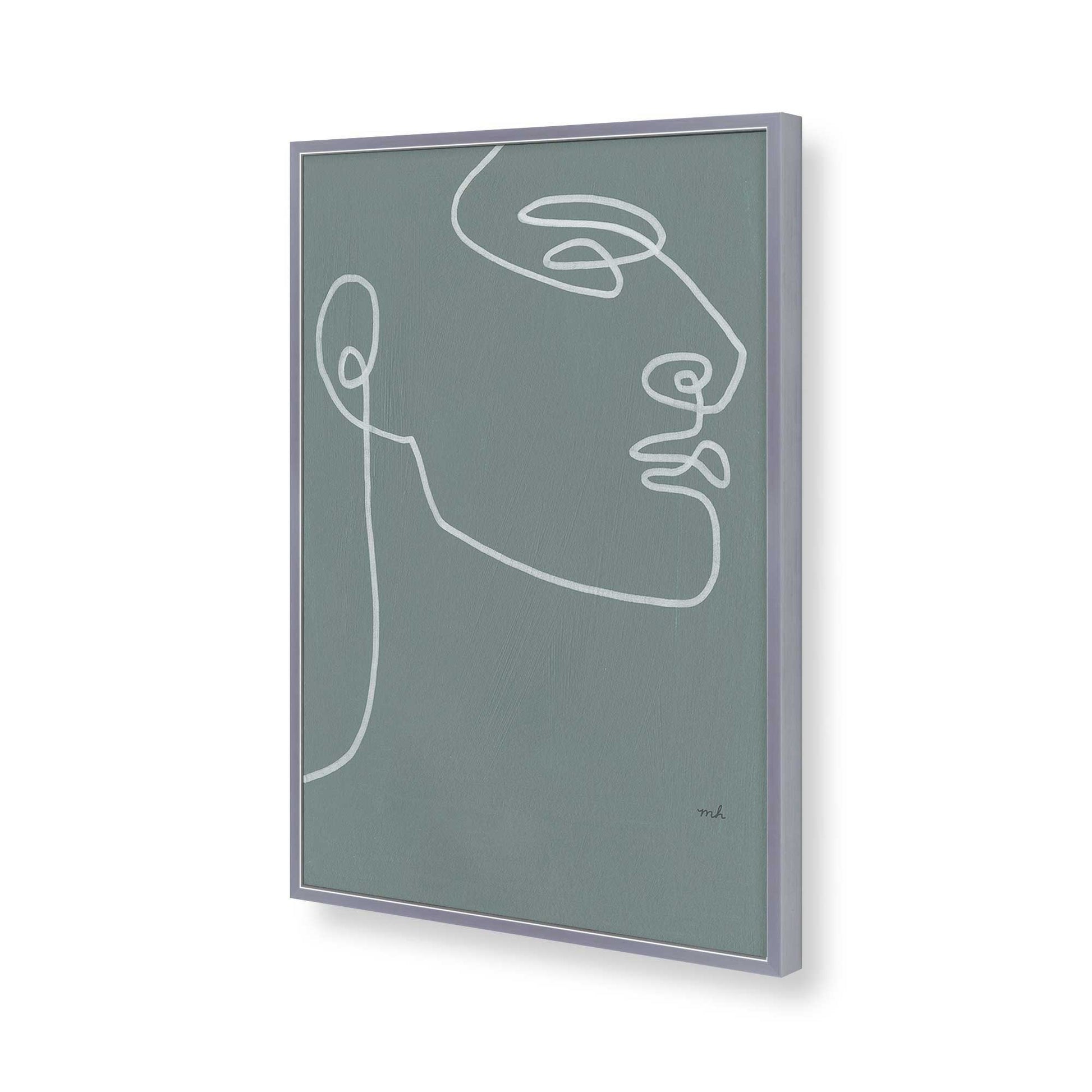 [Color:Polished Chrome], Picture of art in a Polished Chrome frame of the corner