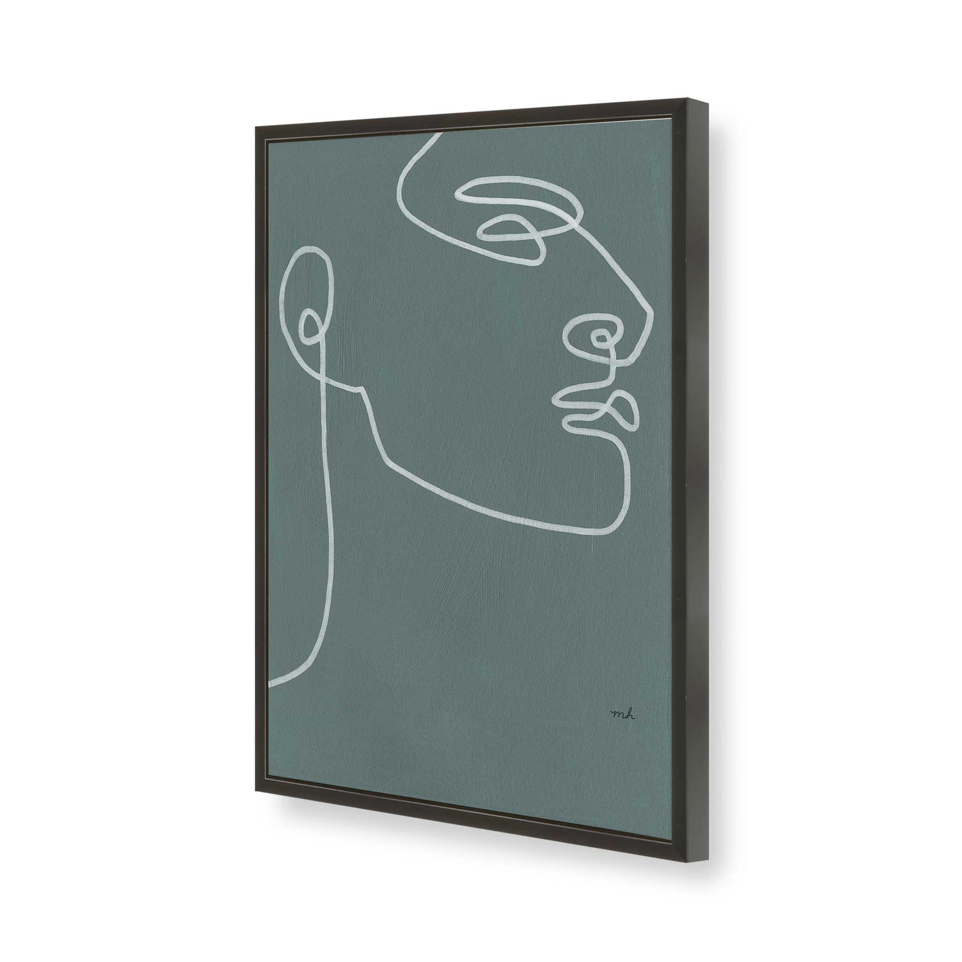 [Color:Satin Black], Picture of art in a Satin Black frame of the corner