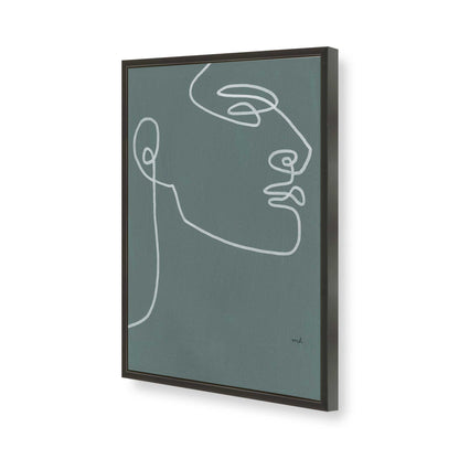 [Color:Satin Black], Picture of art in a Satin Black frame of the corner