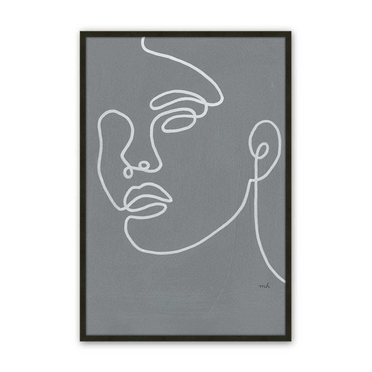 [Color:Satin Black], Picture of art in a Satin Black frame