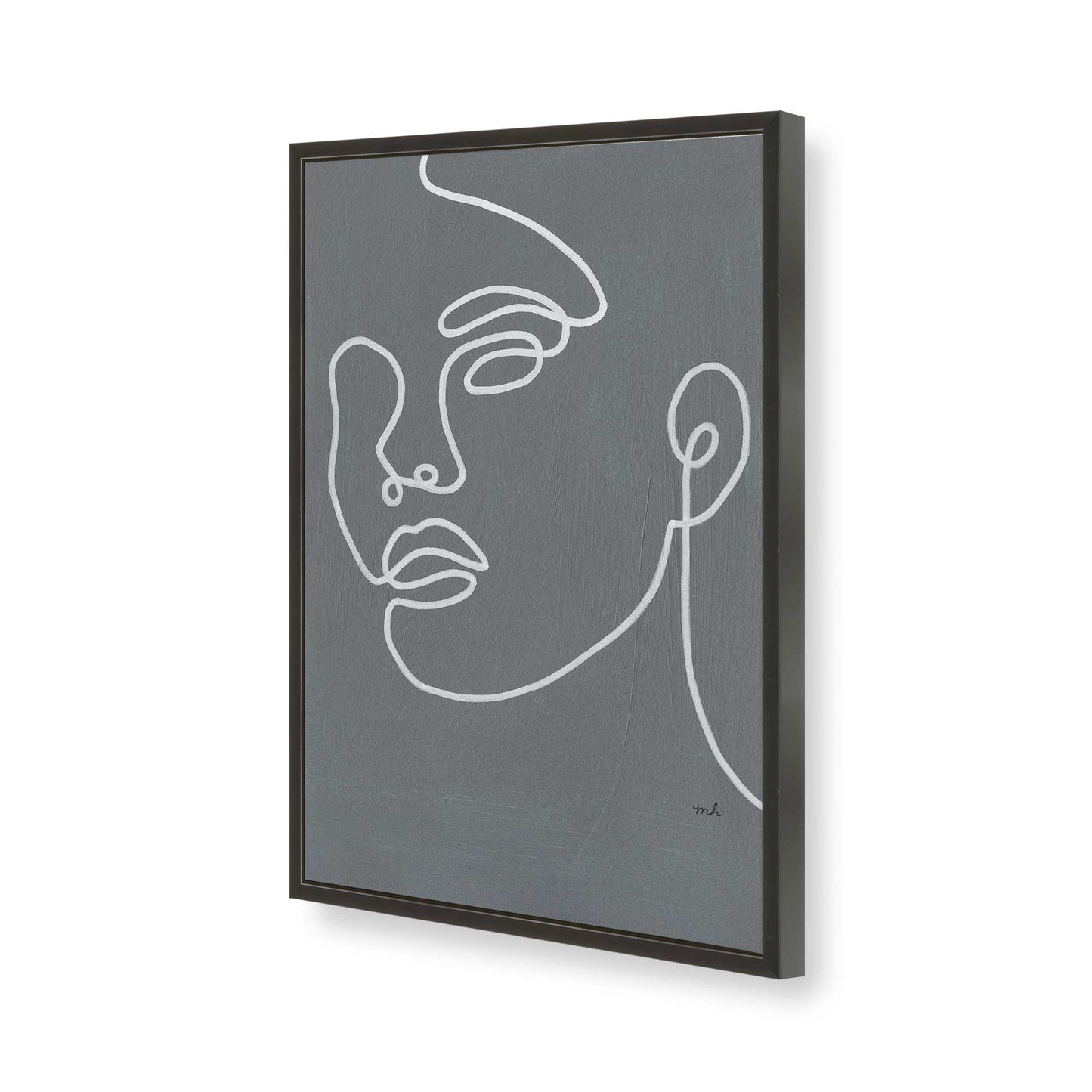 [Color:Satin Black], Picture of art in a Satin Black frame of the corner