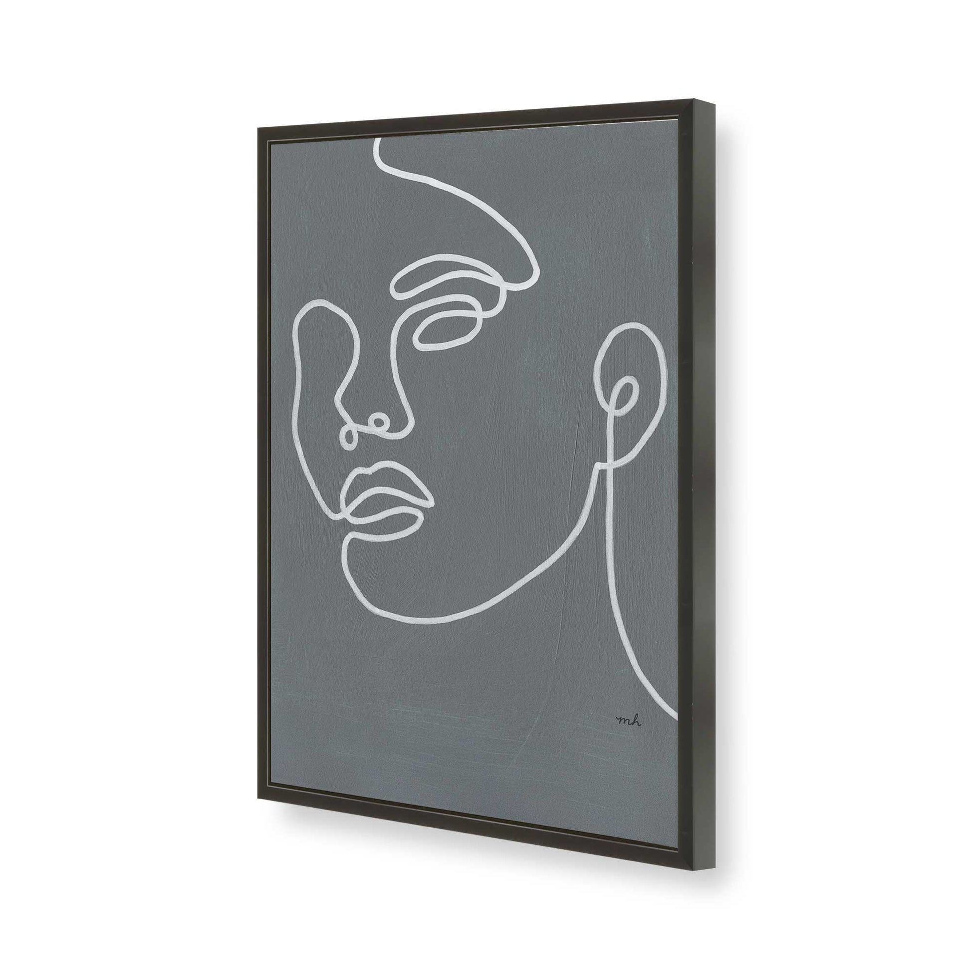 [Color:Satin Black], Picture of art in a Satin Black frame of the corner