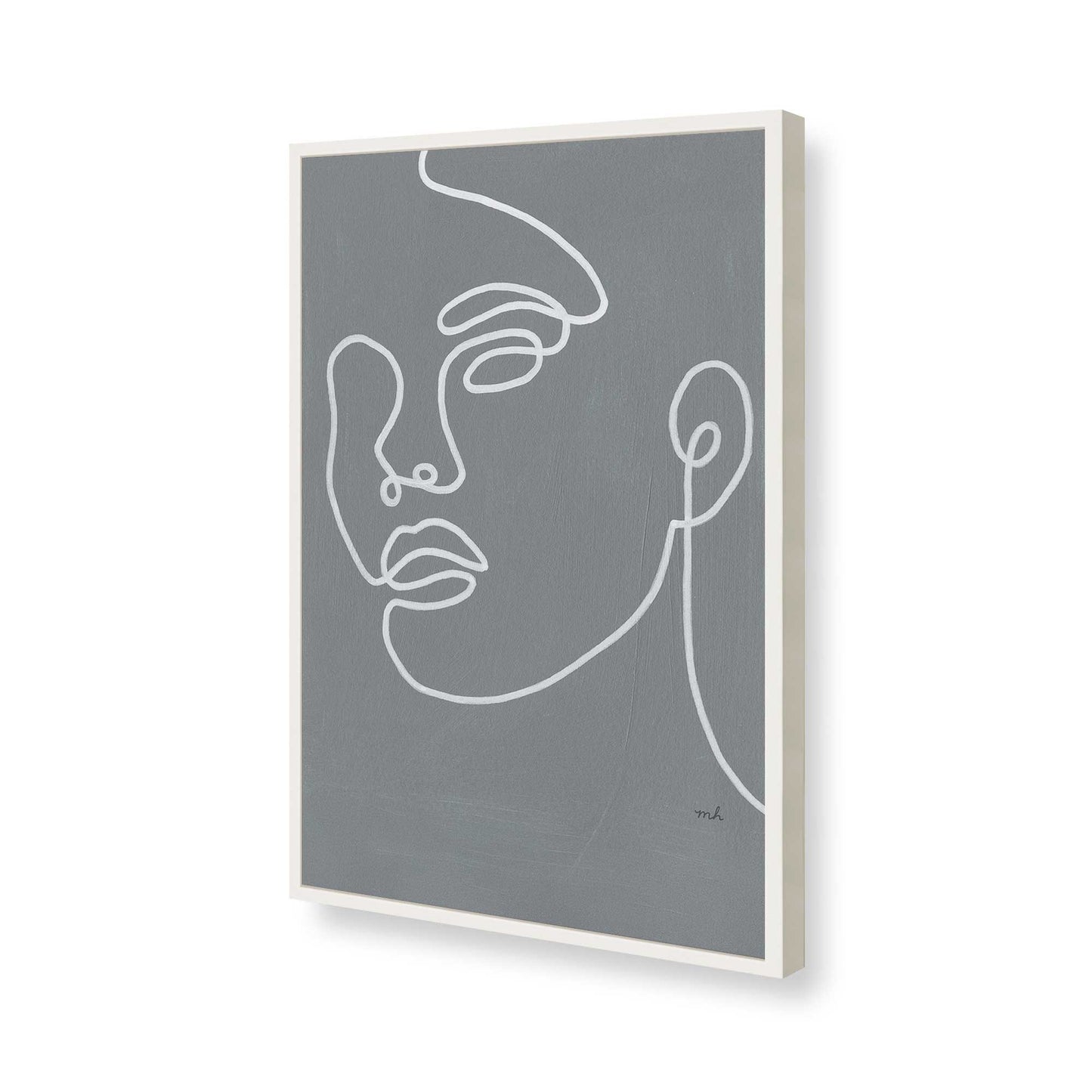 [Color:Opaque White], Picture of art in a Opaque White frame of the corner