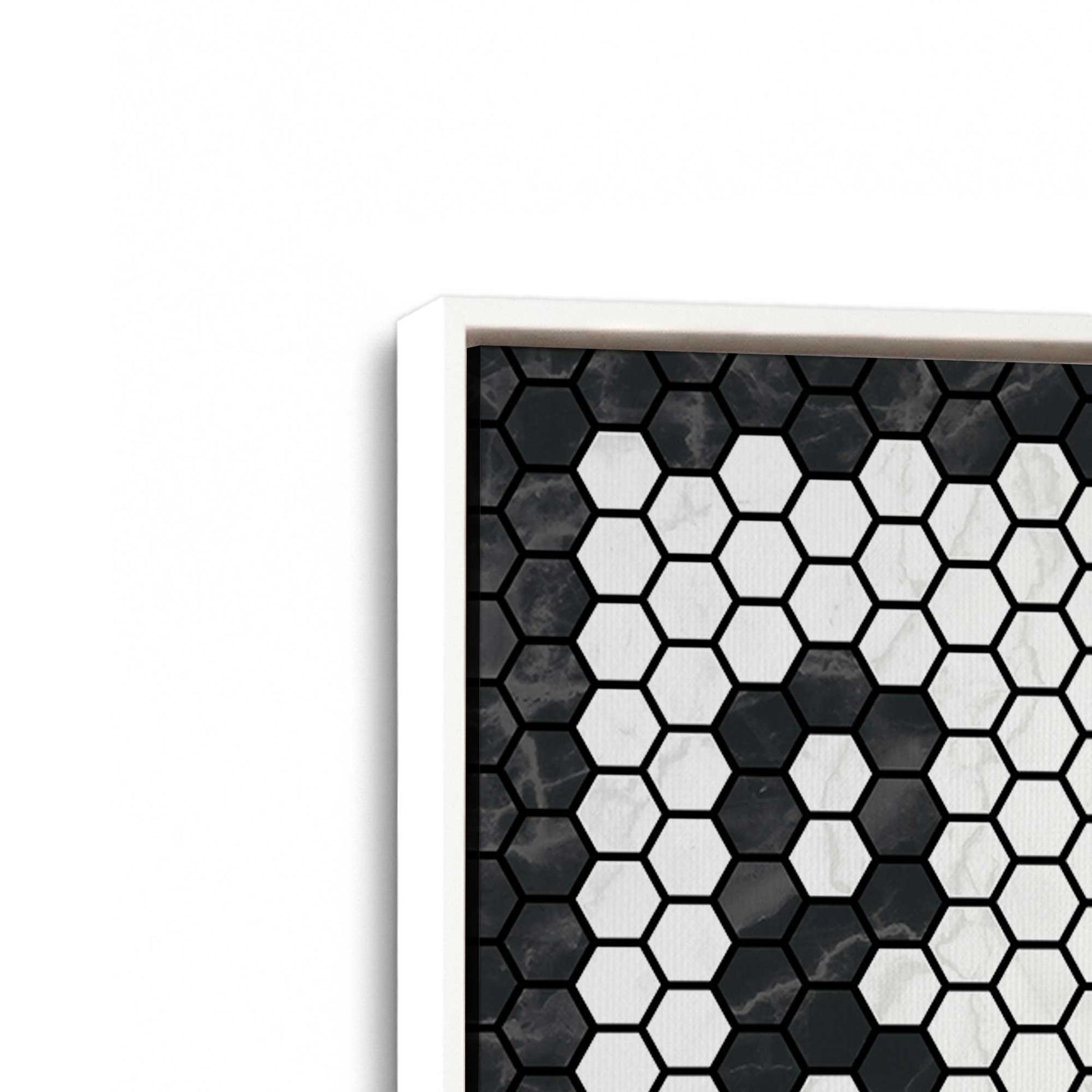 [Color:Opaque White], Picture of art in a White frame at an angle