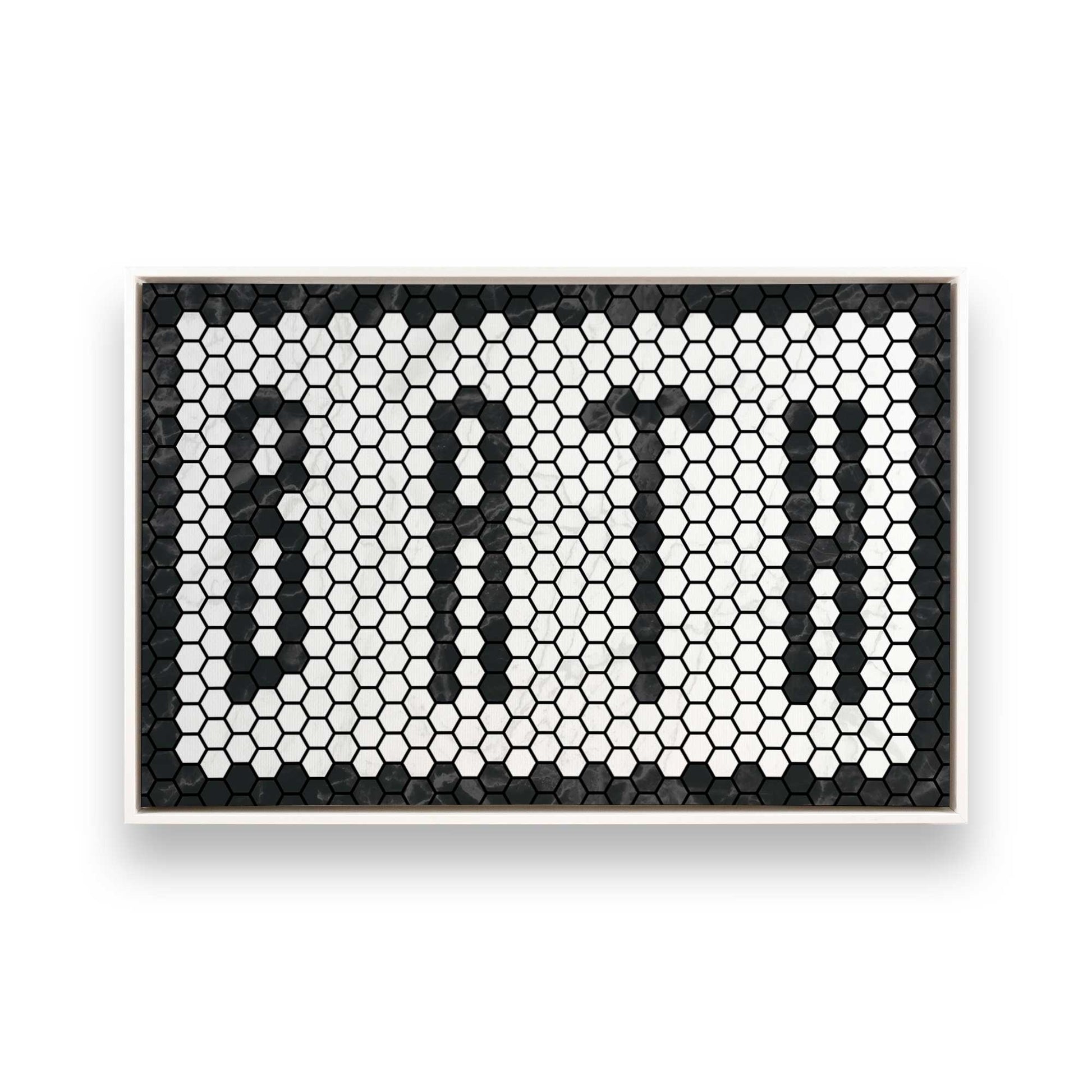 [Color:Opaque White], Picture of art in a White frame