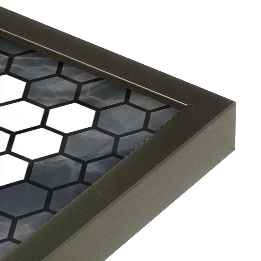 [Color:Satin Black], Picture of art in a Satin Black frame at an angle