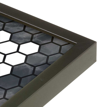 [Color:Satin Black], Picture of art in a Satin Black frame at an angle