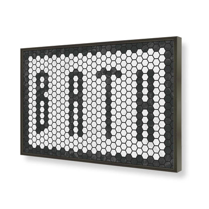 [Color:Satin Black], Picture of art in a Satin Black frame of the corner