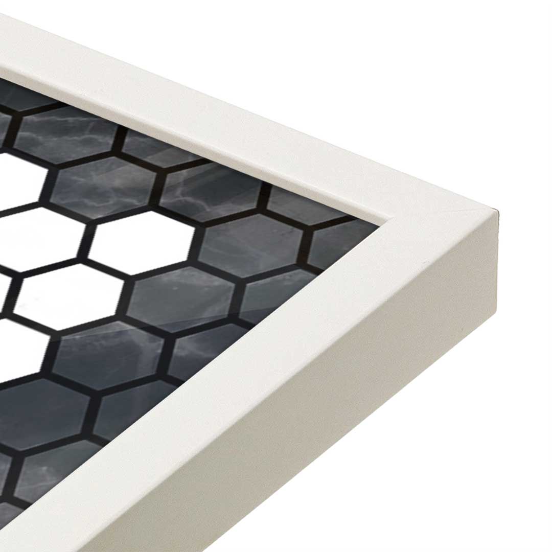 [Color:Opaque White], Picture of art in a Opaque White frame at an angle
