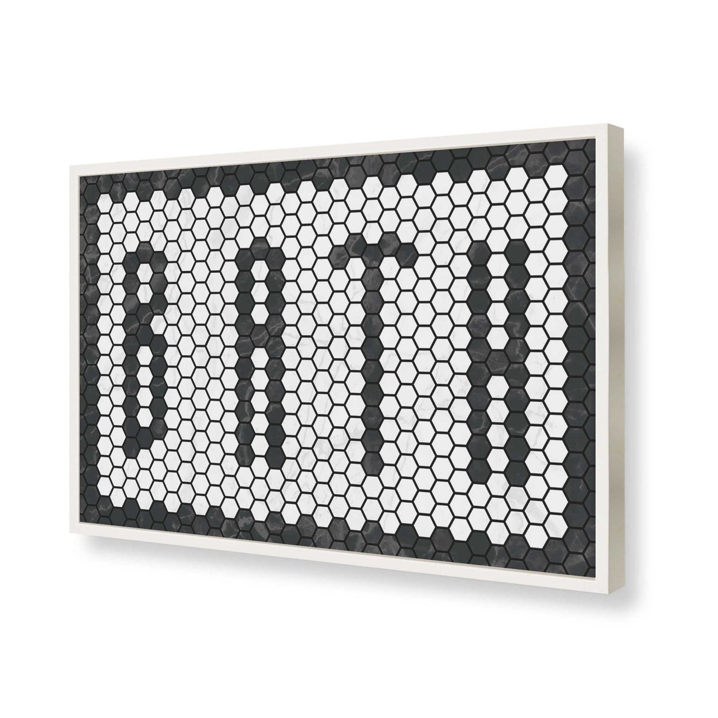 [Color:Opaque White], Picture of art in a Opaque White frame of the corner