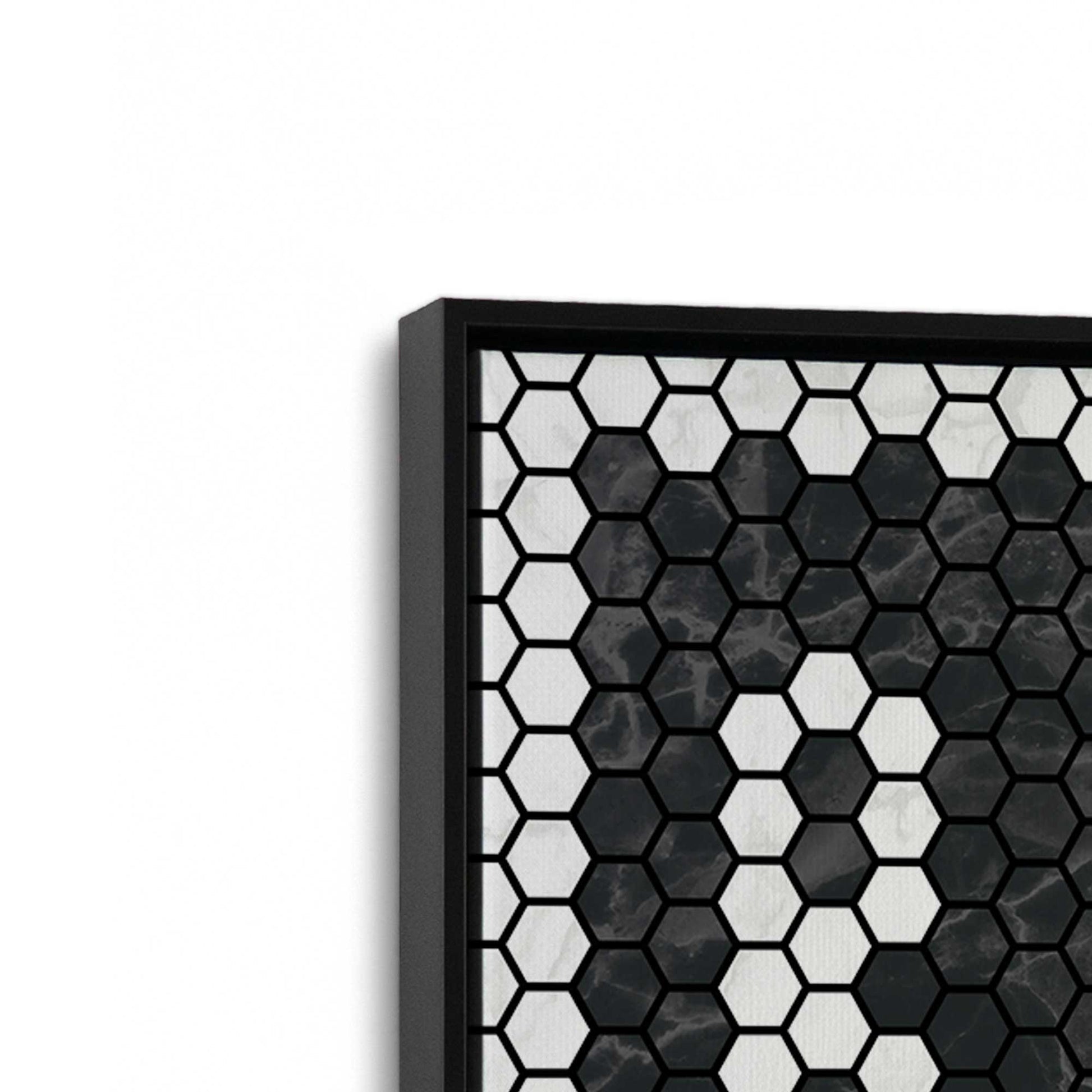 [Color:Satin Black], Picture of art in a Satin Black frame at an angle