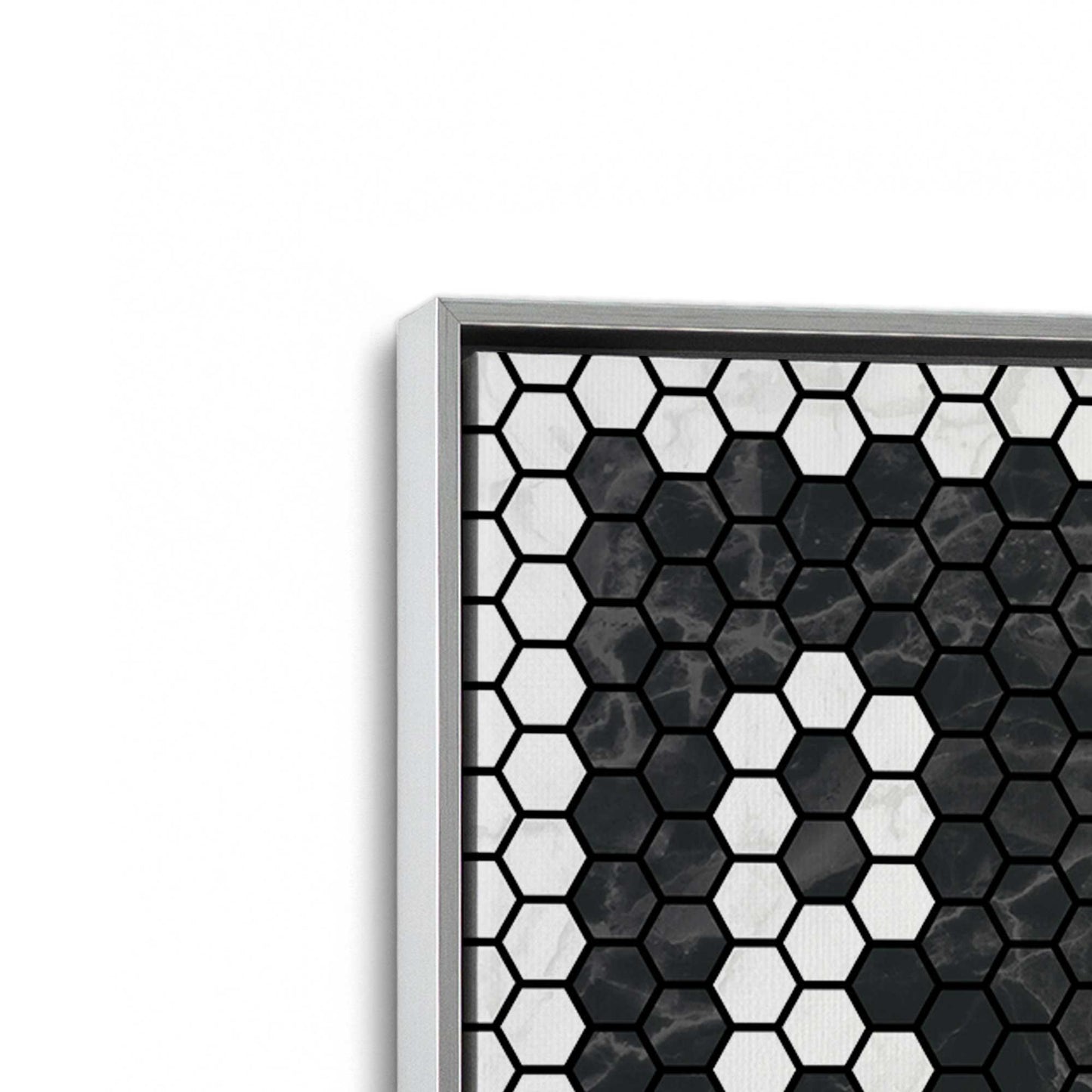 [Color:Polished Chrome], Picture of art in a Polished Chrome frame at an angle