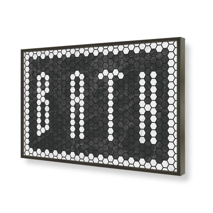[Color:Satin Black], Picture of art in a Satin Black frame of the corner