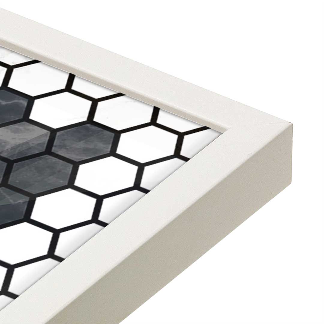 [Color:Opaque White], Picture of art in a Opaque White frame at an angle
