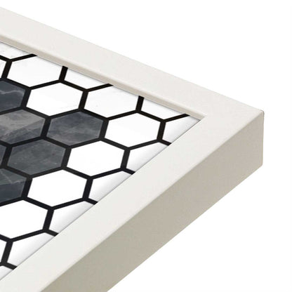 [Color:Opaque White], Picture of art in a Opaque White frame at an angle