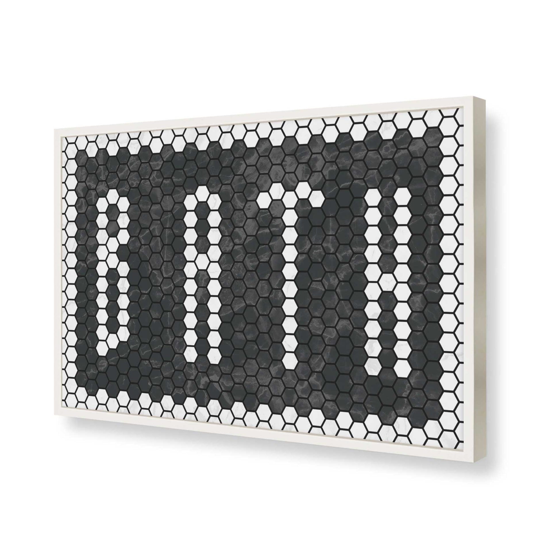 [Color:Opaque White], Picture of art in a Opaque White frame of the corner