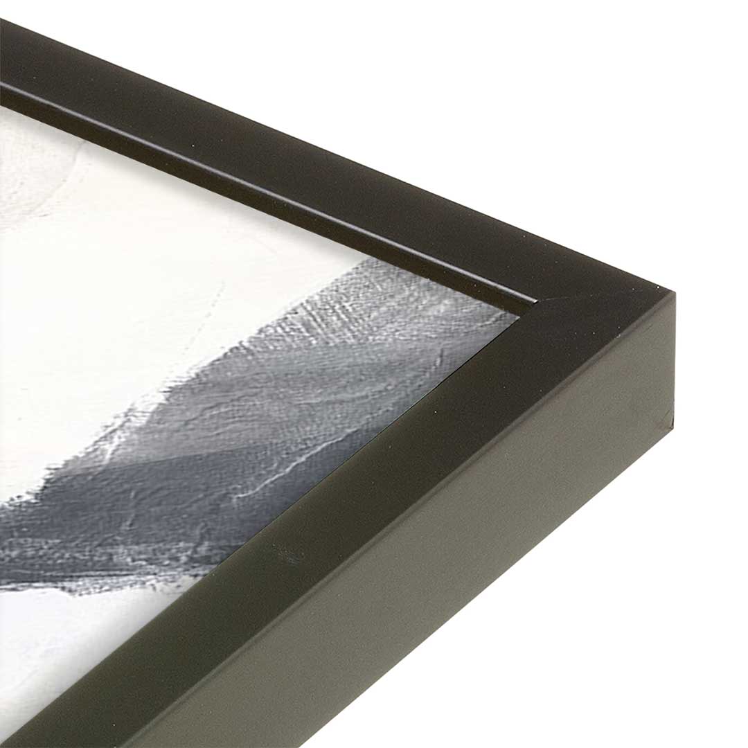 [Color:Satin Black], Picture of art in a Satin Black frame at an angle