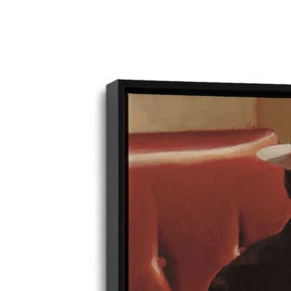 [Color:Satin Black], Picture of art in a Satin Black frame at an angle