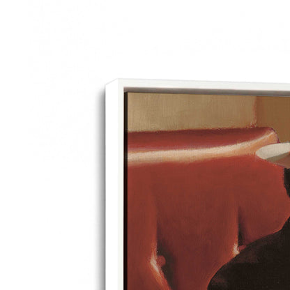 [Color:Opaque White], Picture of art in a White frame at an angle