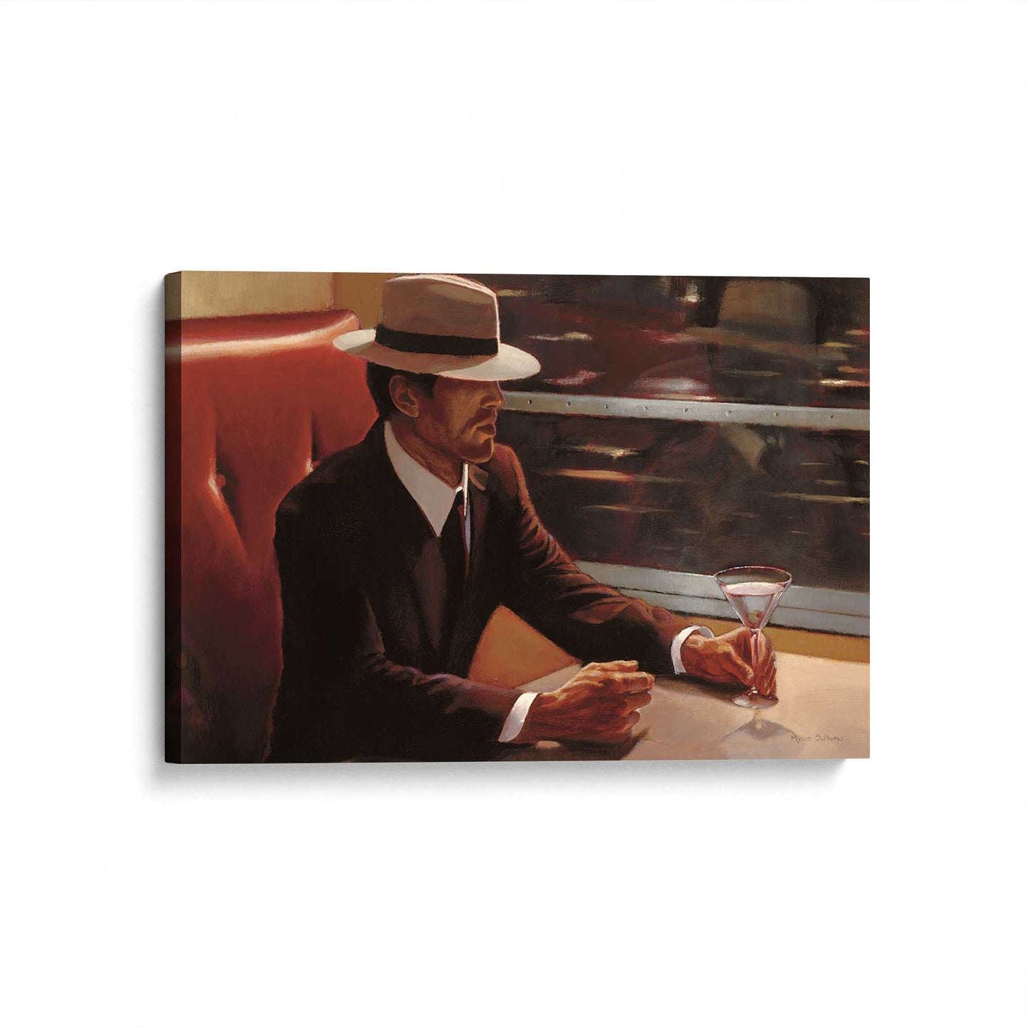 [Color:Stretched Canvas], Picture of art at an angle