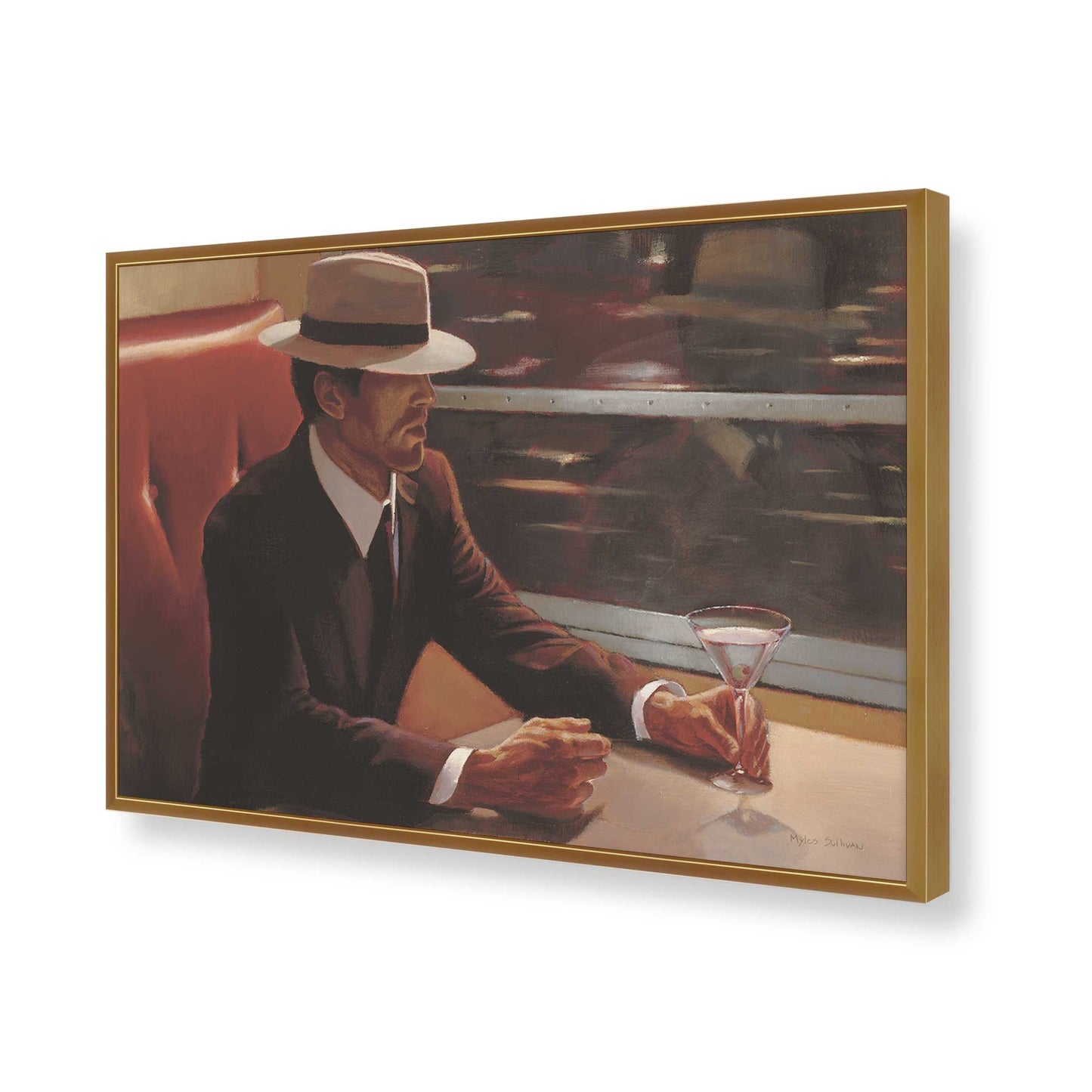 [Color:Polished Gold], Picture of art in a Polished Gold frame of the corner