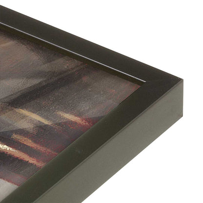 [Color:Satin Black], Picture of art in a Satin Black frame at an angle