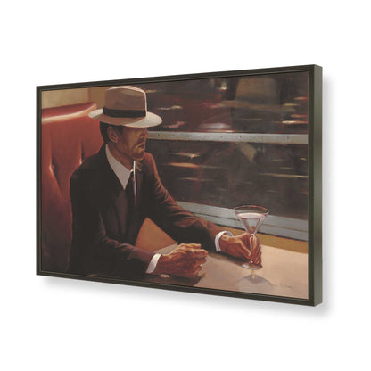 [Color:Satin Black], Picture of art in a Satin Black frame of the corner