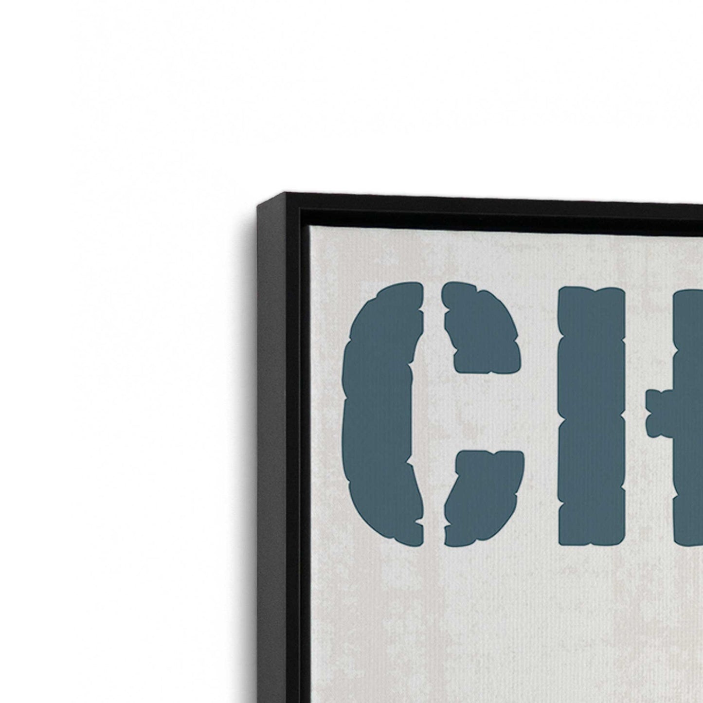 [Color:Satin Black], Picture of art in a Satin Black frame at an angle