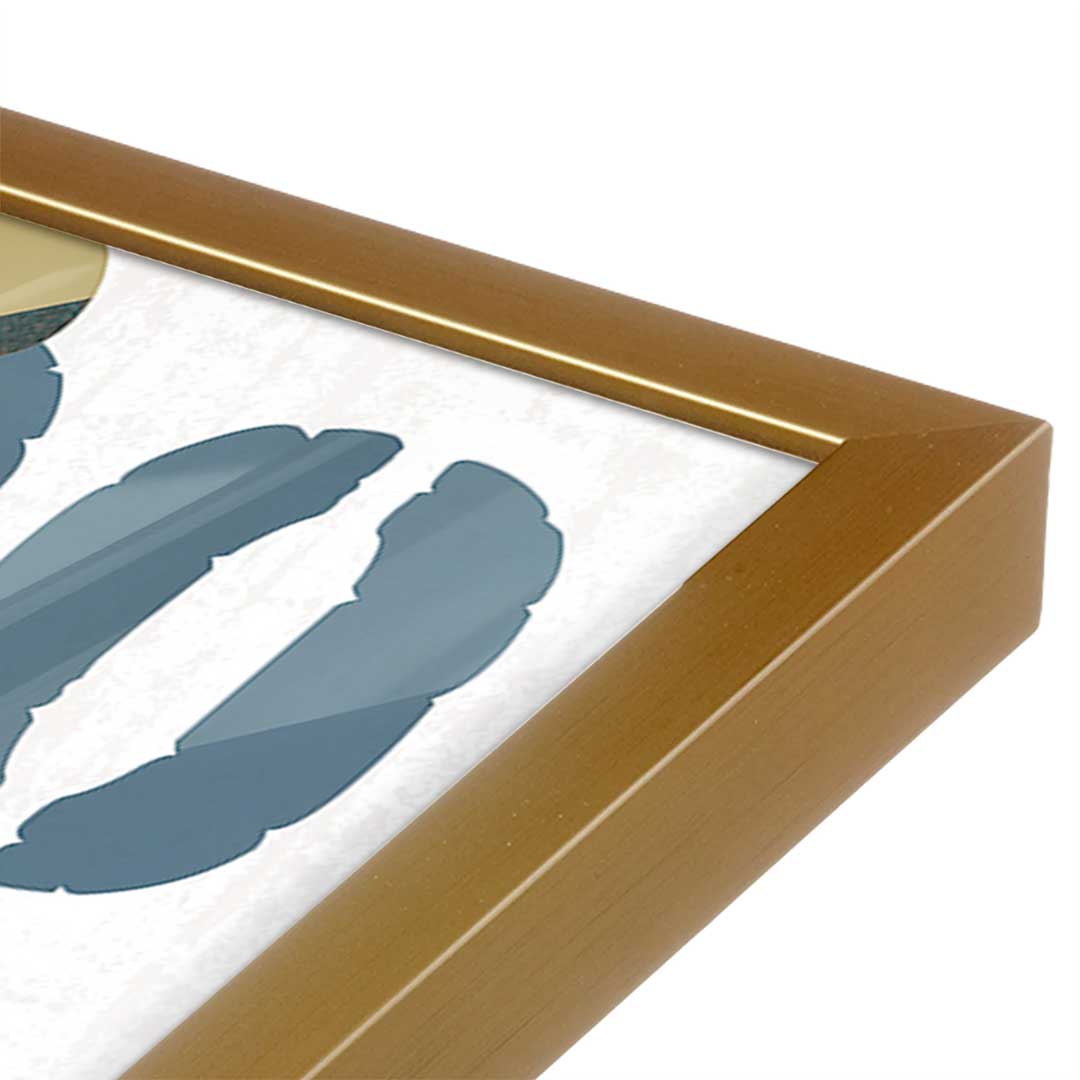 [Color:Polished Gold], Picture of art in a Polished Gold frame at an angle