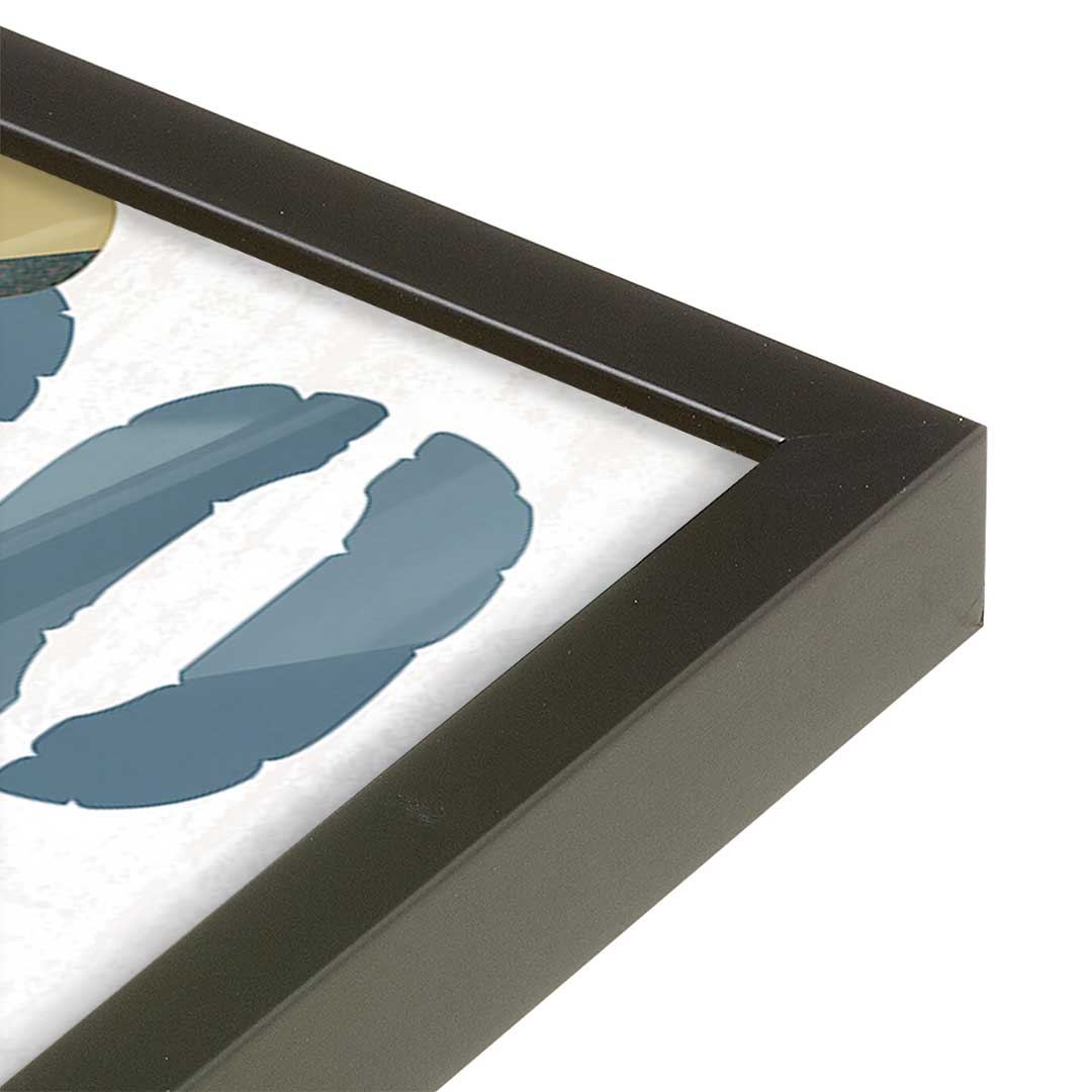 [Color:Satin Black], Picture of art in a Satin Black frame at an angle