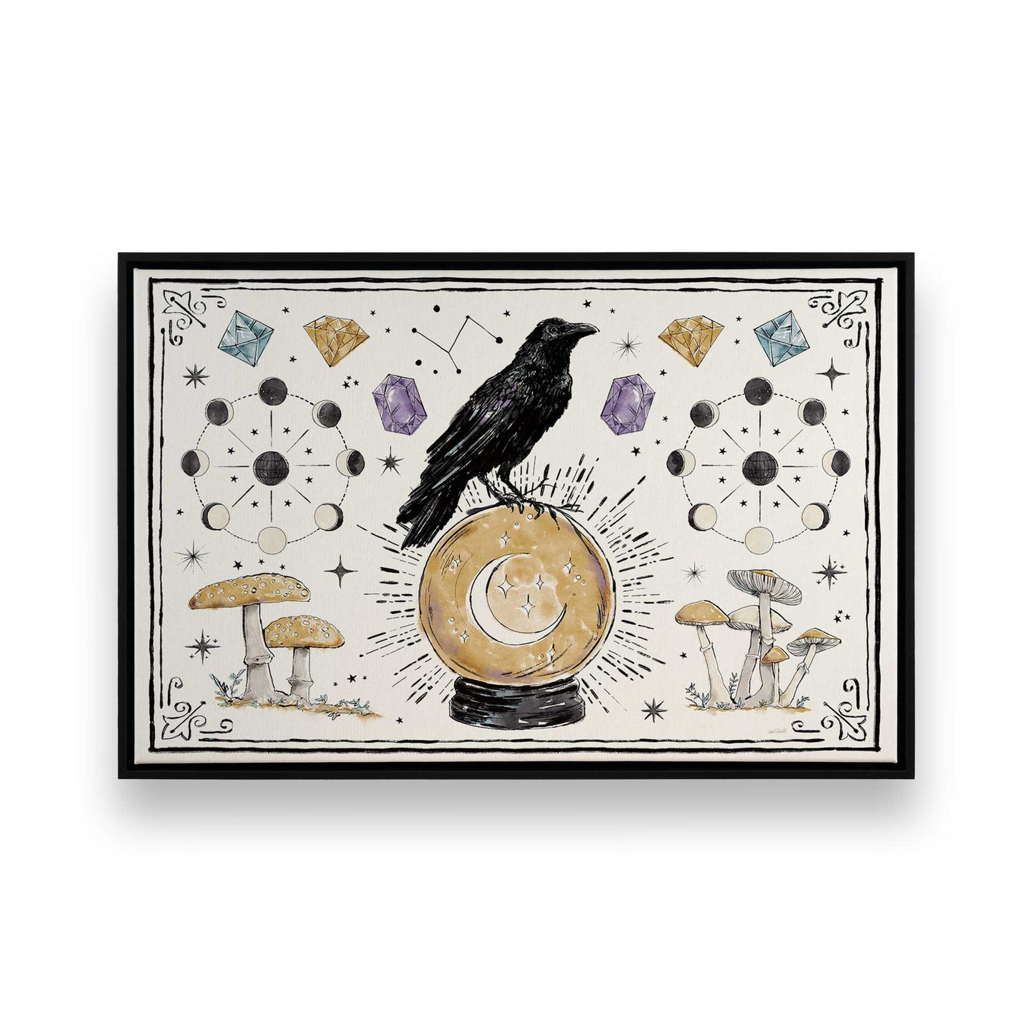 [Color:Satin Black], Picture of art in a Satin Black frame