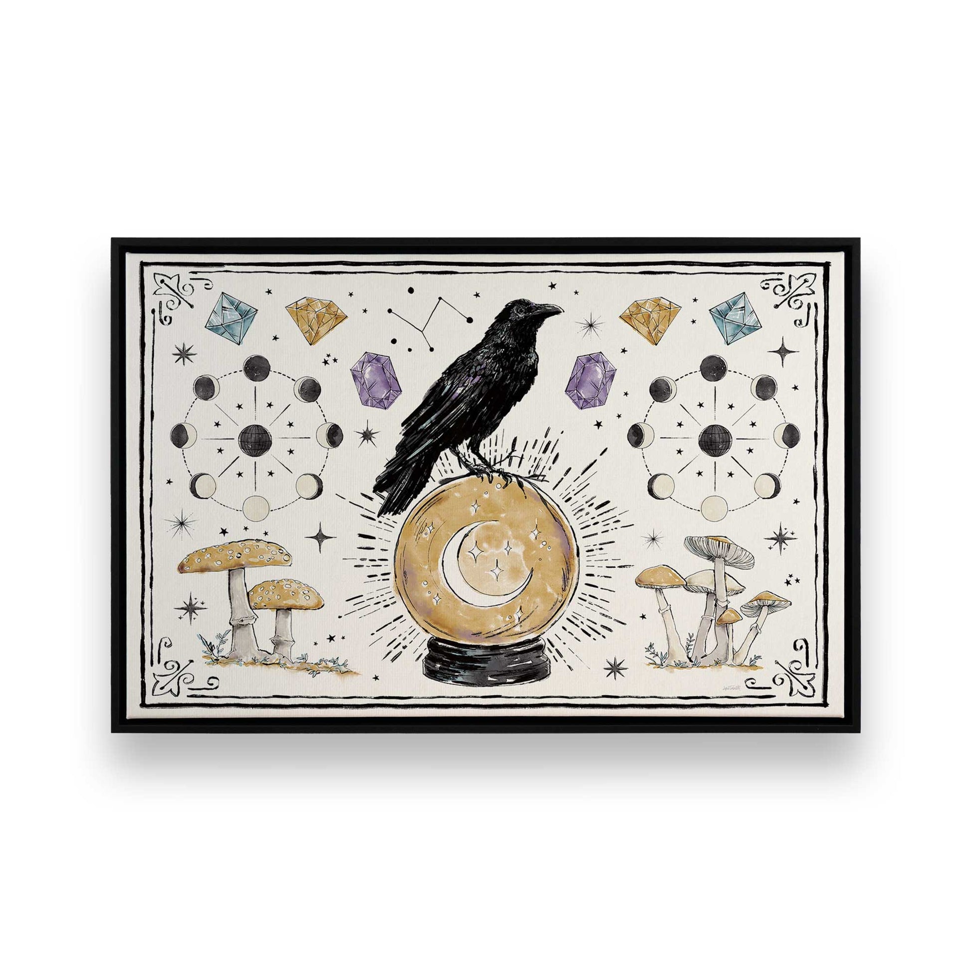 [Color:Satin Black], Picture of art in a Satin Black frame