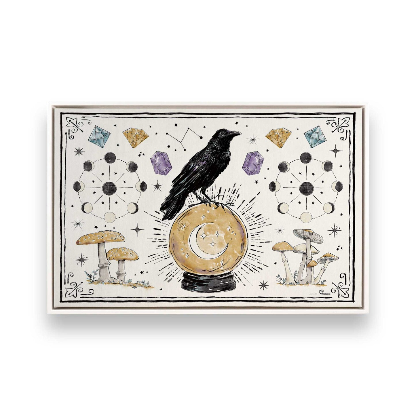 [Color:Opaque White], Picture of art in a White frame