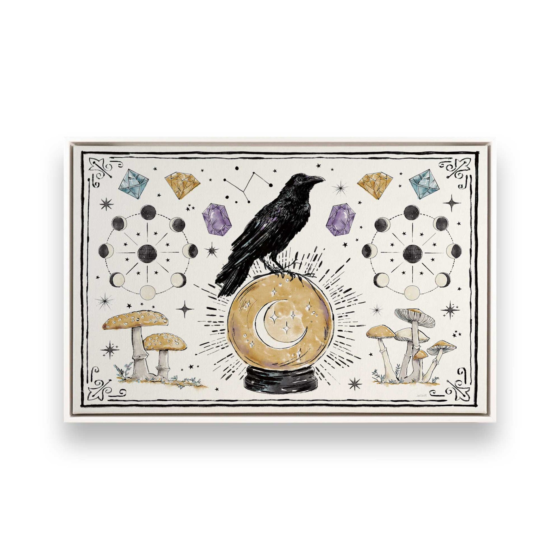 [Color:Opaque White], Picture of art in a White frame