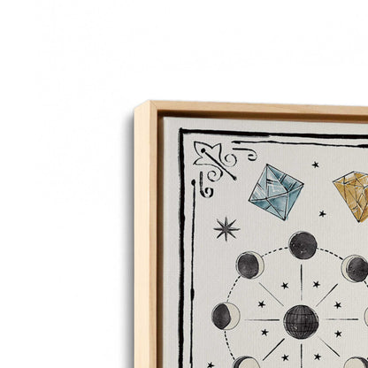 [Color:American Maple], Picture of art in a American Maple frame at an angle