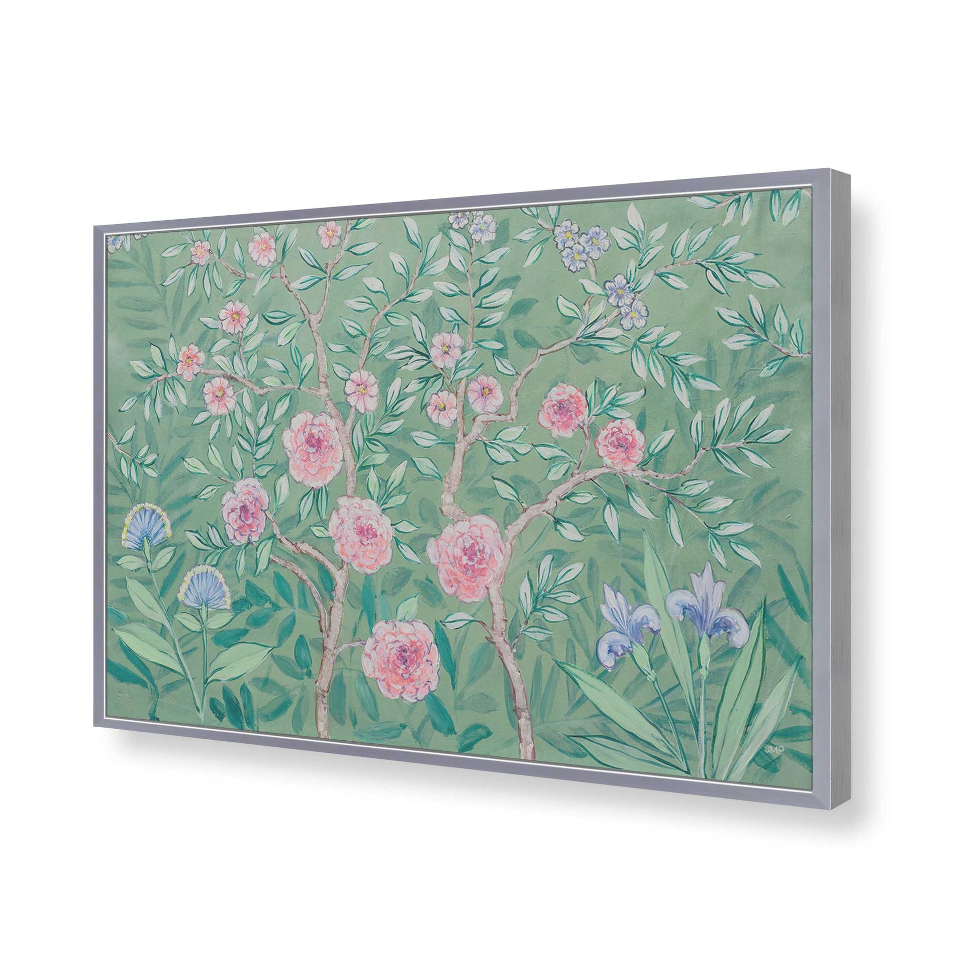 [Color:Polished Chrome], Picture of art in a Polished Chrome frame of the corner