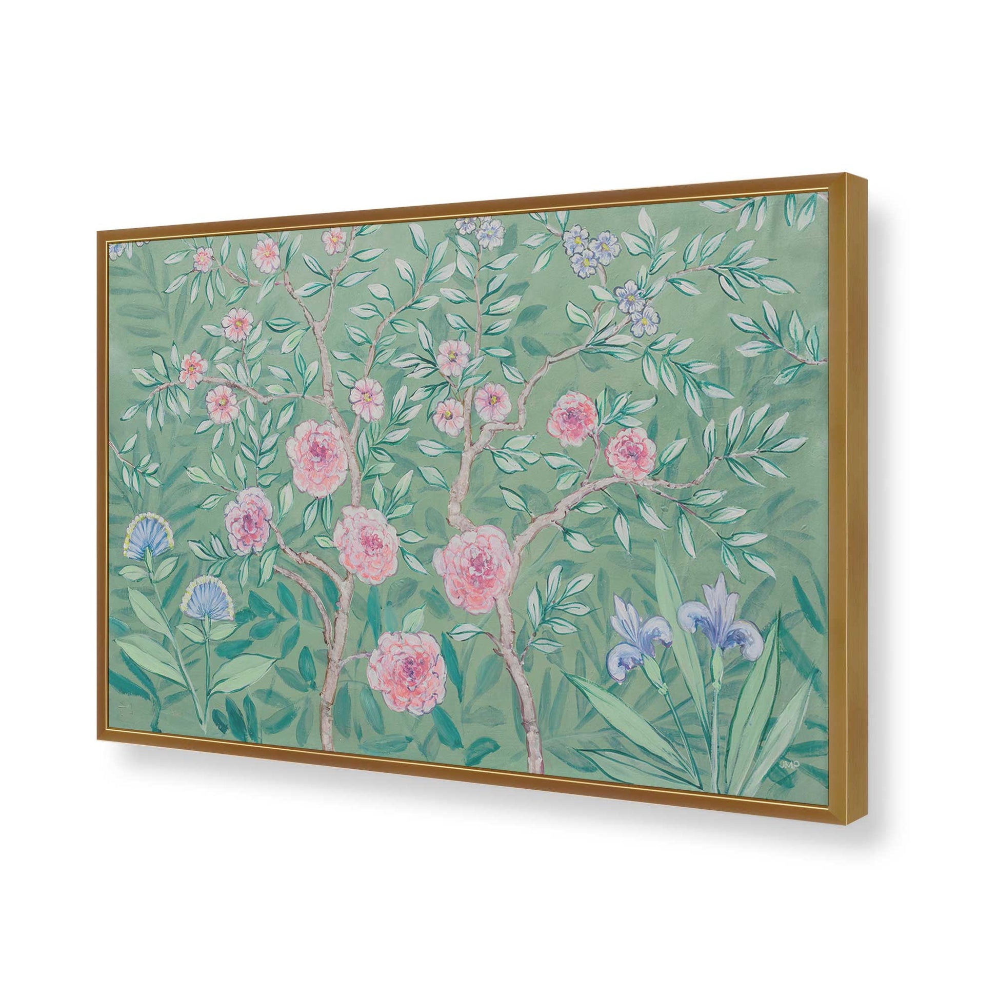 [Color:Polished Gold], Picture of art in a Polished Gold frame of the corner