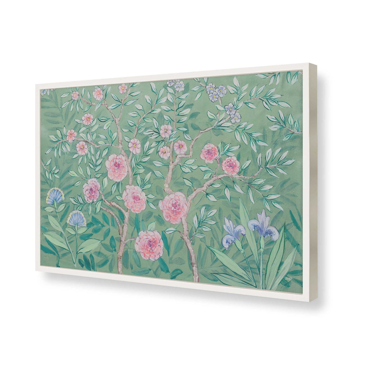 [Color:Opaque White], Picture of art in a Opaque White frame of the corner