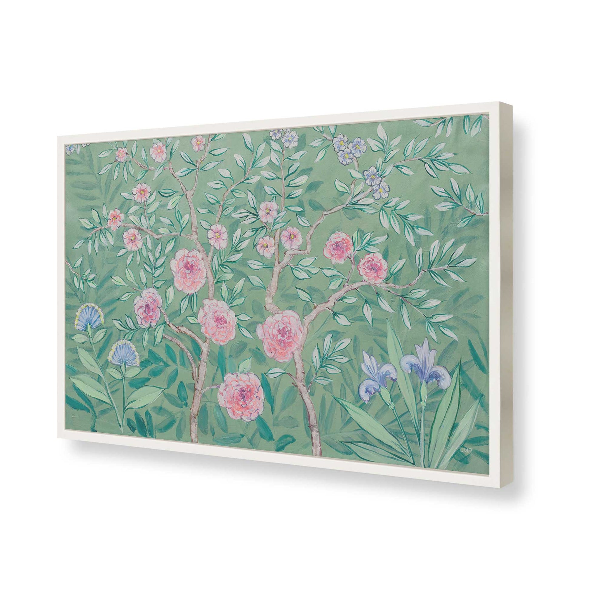 [Color:Opaque White], Picture of art in a Opaque White frame of the corner