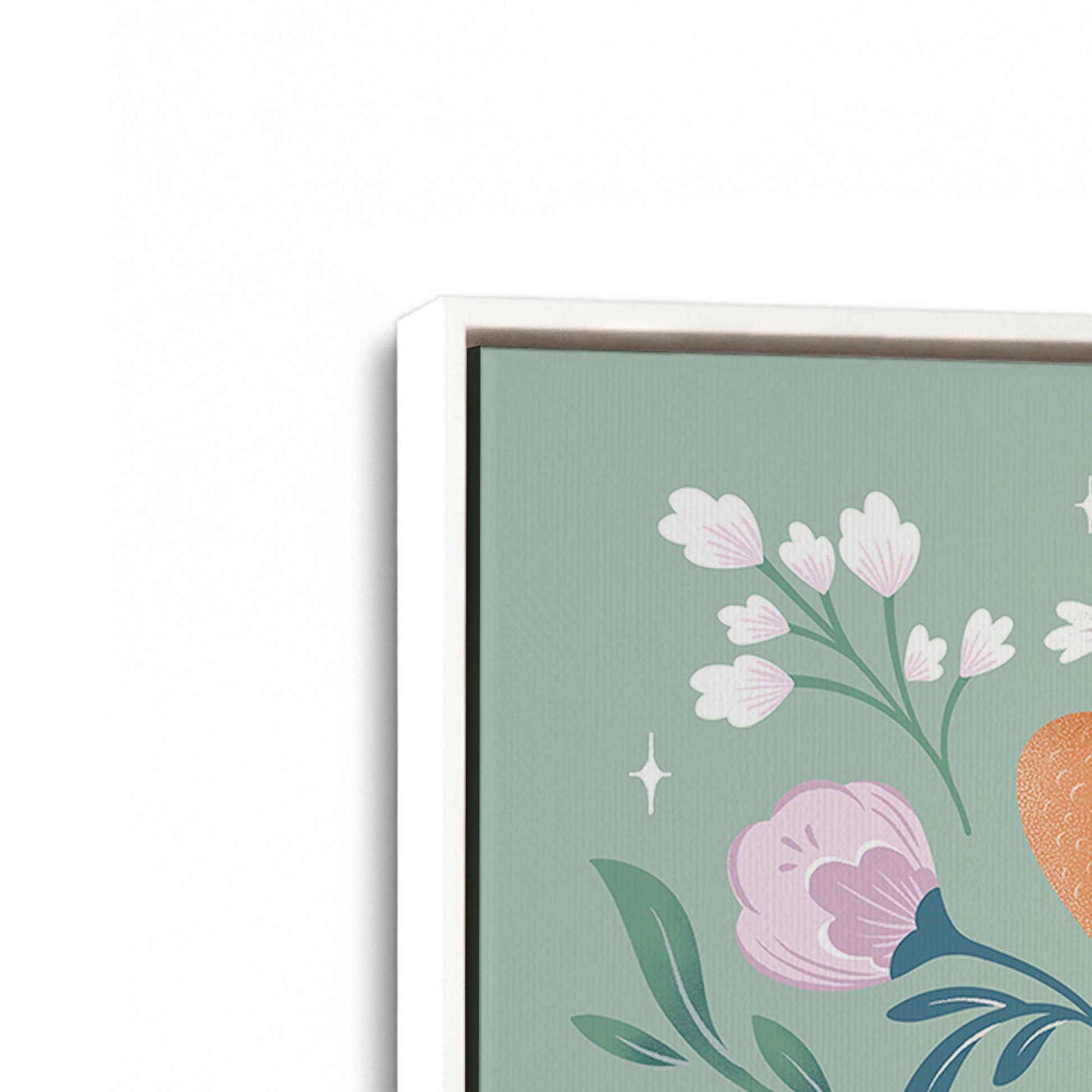 [Color:Opaque White], Picture of art in a White frame at an angle