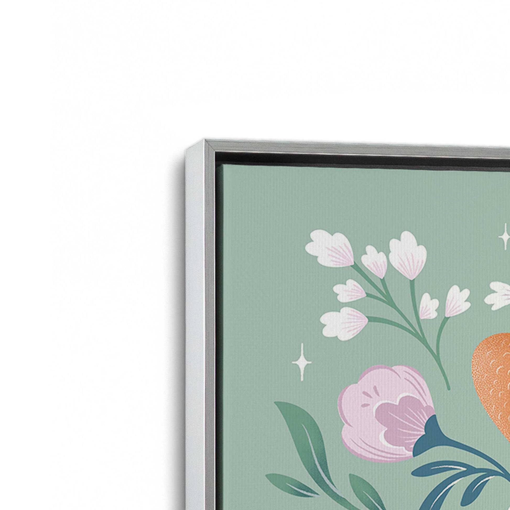 [Color:Polished Chrome], Picture of art in a Polished Chrome frame at an angle