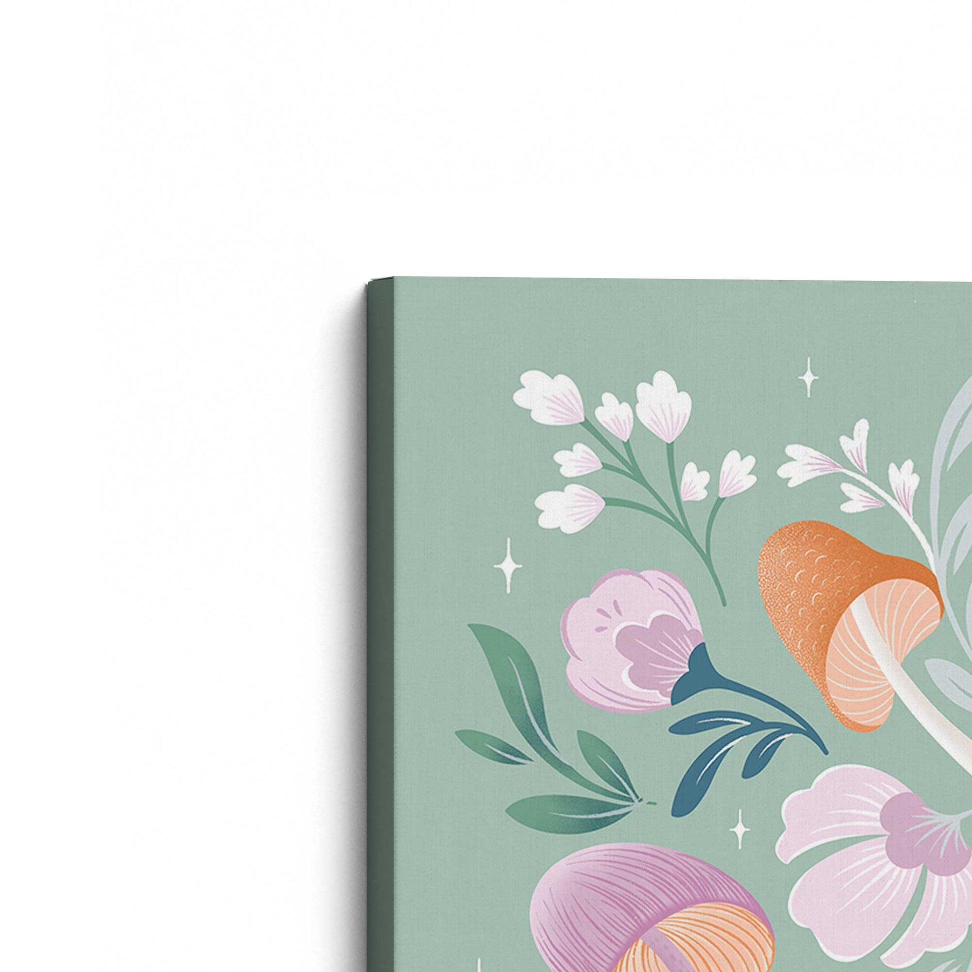 [Color:Stretched Canvas], Picture of the corner of the art