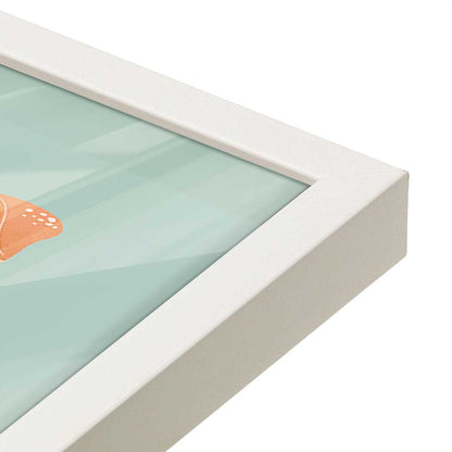 [Color:Opaque White], Picture of art in a Opaque White frame at an angle