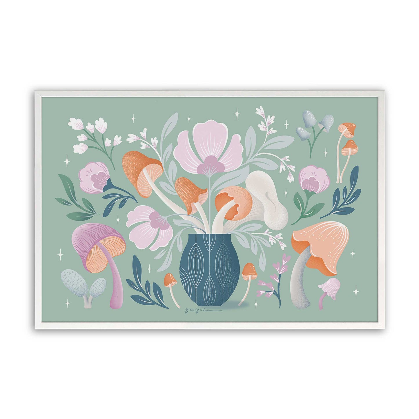 [Color:Opaque White], Picture of art in a Opaque White frame