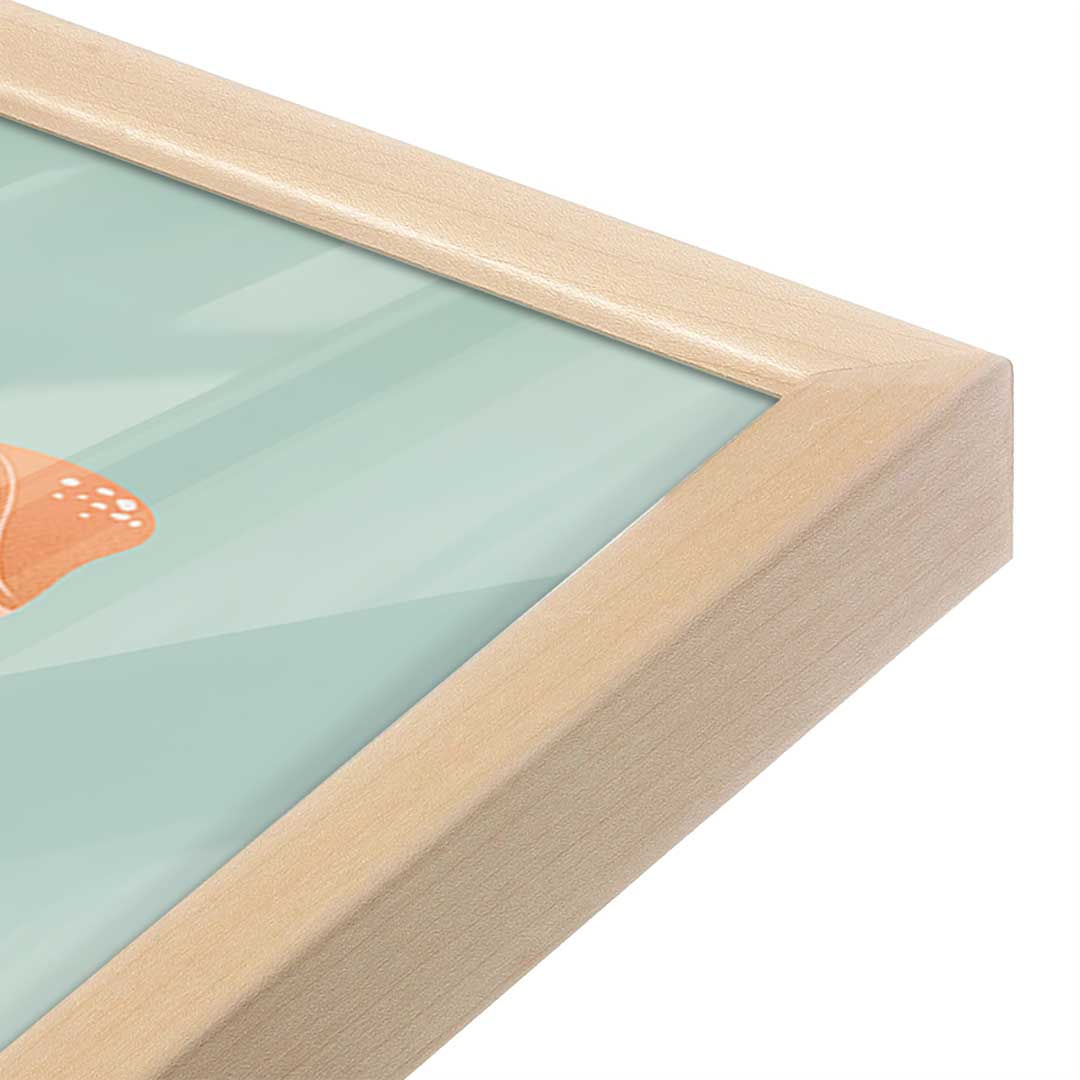 [Color:Raw Maple], Picture of art in a Raw Maple frame at an angle